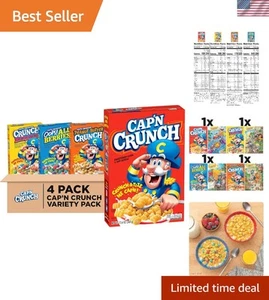 Cap'n Crunch 4er Pack - gesüßter Mais & Hafer mit Crunch Beeren und Erdnussbutter - Bild 1 von 8