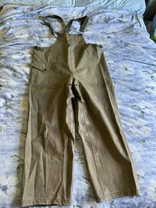 WW2 U.S. Wet Weather Trousers/Bibs ~ Size Small ~ 1944 Dated - Picture 1 of 6