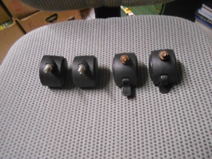 2 x Kunststoffdoppelrolle mit Feststeller & 2 x Lenkrolle - Gewinde Rad-Ø 50 mm - Bild 1 von 9