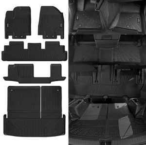 Fits 22-24 Infiniti QX60 7 Passenger/Nissan Pathfinder 8 Passenger 3D Floor Mats - Picture 1 of 3