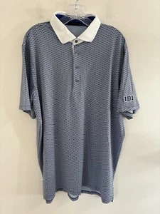 Greyson Shirt Polo Golf Men’s X-Large Blue Check Geometric Short Sleeve IDI Logo - Picture 1 of 12