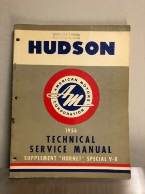 Vintage Hudson Technical Service Manual 1956 Supplement Hornet Special V-8 - Image 1 of 4