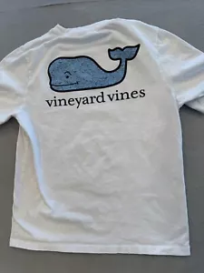 Vineyard Vines T Shirt Teen Boy's Large 18 Fish Whale Graphic Fishing Pocket Tee - Picture 1 of 4