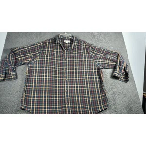 Duluth Trading Co Mens Plaid Flannel Shirt Size 2XL Brown Button Down Outdoor - Picture 1 of 8