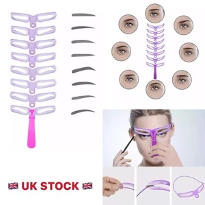 Beautiful Eyebrow Stencils Template 8 different Shape Card Time Saving - Picture 1 of 5