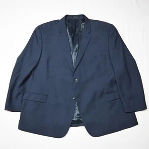 Pronto Uomo Platinum 56R Blue 100% Wool Mens Blazer Suit Jacket Sport Coat - Picture 1 of 12
