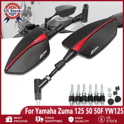 For Yamaha Zuma 125 50 50F YW125 Motorcycle Accessories Side Rearview Mirrors - Image 1 of 4