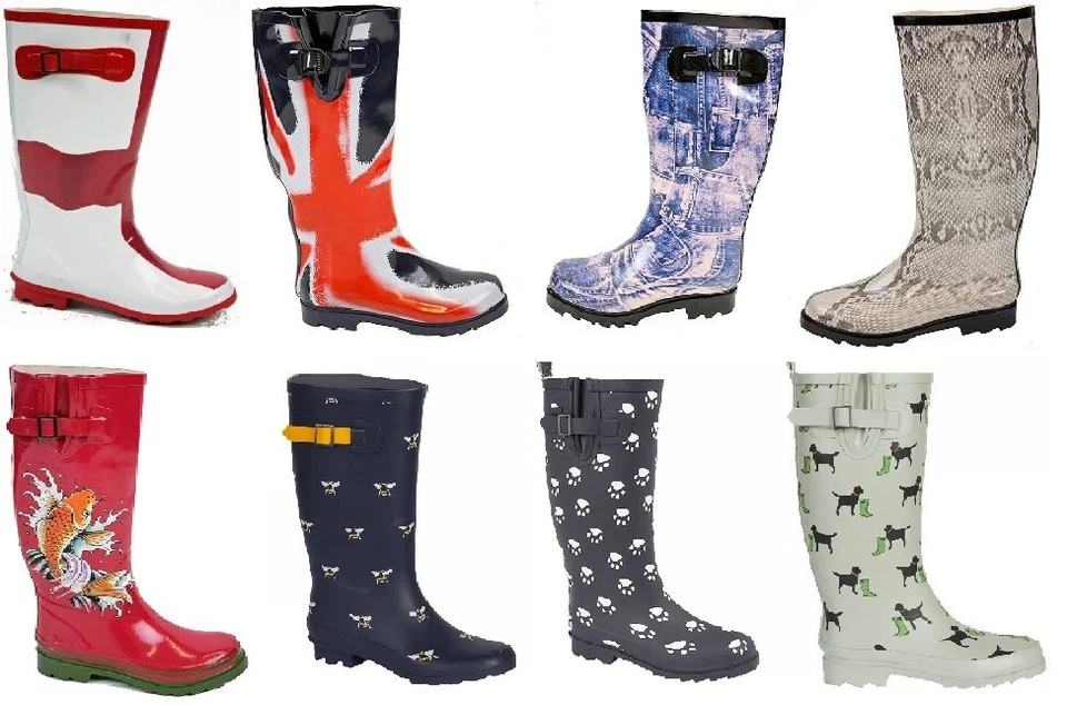 Ladies Wellies Snow Rain Kids Wellys Wellington Boots Park Life Festival Camp