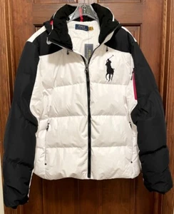 Polo Ralph Lauren Big Polo Pony Down Jacket Hooded White XL XXL NWT $358 - Picture 1 of 6