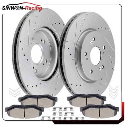Pastillas de cerámica del rotor de freno delantero para Honda Crosstour 2012 2013-2014 con herrajes Foto 1 de 4