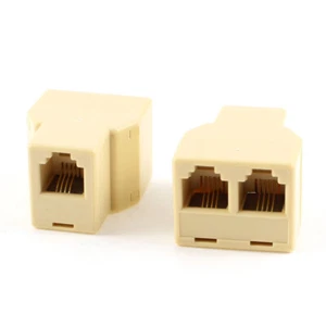 RJ11 6P4C 1 a 2 hembra teléfono divisor modular unificador 2 piezas - Imagen 1 de 1