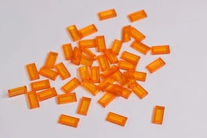 LEGO® Trans Orange Tile 1 x 2 3069 moc parts - 45 pcs - Picture 1 of 13