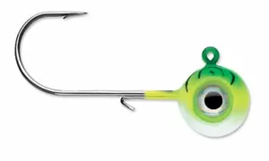VMC NME Neon Moon Eye Jig 1 oz - Green Fire UV - Pack of 4 Jig Heads - Picture 1 of 1