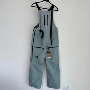 The North Face Ceptor Bibs Pant Womens Medium Blue Silver Ski Snowboard Dryvent - Picture 1 of 15