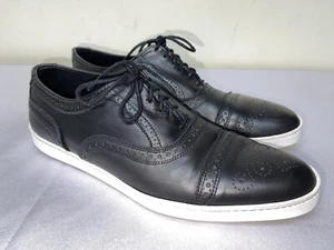 Allen Edmonds Strand Oxford Black Leather Sneaker Sz 9B Made in USA Light Worn - Picture 1 of 11