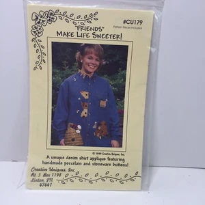 Friends Make Life Sweeter Applique Pattern Creative Uniques Bees Bears - Picture 1 of 3