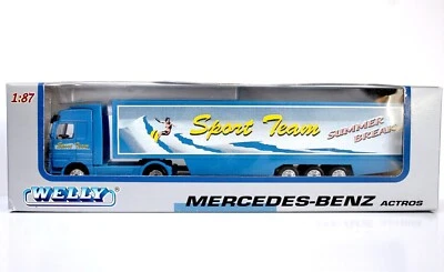 Mercedes-Benz Actros Sport Team Summer Break Container Truck by WELLY -1:87- IOP - Image 1 of 4