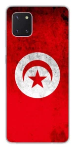 Coque en silicone imprimée compatible Samsung Galaxy A81 Drapeau Tunisie - Photo 1 sur 3