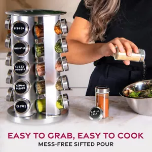 ColourTree 20 Jar Revolving Countertop Spice Rack - Picture 1 of 8