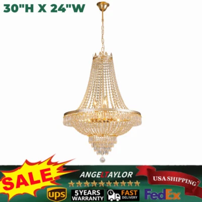 Modern Luxury Crystal Chandelier Ceiling Fixtures Pendant Lighting Home Decorate - Image 1 of 4