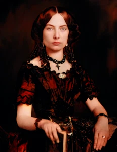 Victorian Civil War Mysterious Woman Daguerreotype Dark Photo Print Colorized - Bild 1 von 2