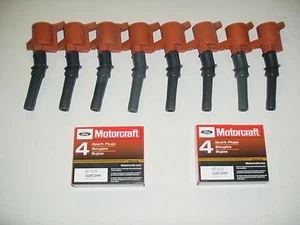 Set of 8 High Performance Ignition Coil DG-508R + 8 Motorcraft Spark Plug SP-479 - Picture 1 of 1