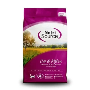 Nutrisource Dry Cat Food 1.5lb Chicken and Rice for Kittens and Cats - Picture 1 of 6