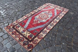 Turkish Antique rug Bohemian Area rug Oushak rug Vintage Rug Handmade wool rug - Picture 1 of 10