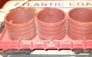 WESTERN & ATLANTIC FLAT BED /TANKS RTR built CAR 1/87 HO.NO ORG. BOX TANK LOAD - Picture 1 of 6