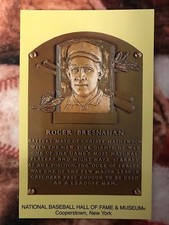 ROGER BRESNAHAN POSTCARD - BASEBALL HALL OF FAME INDUCTION PLAQUE COOPERSTOWN