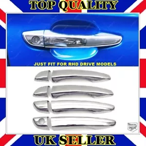 Chrome Door Handle Cover 4dr  (RHD DRIVE) S.STEEL For CITROEN BERLINGO 2018-ON - Picture 1 of 10