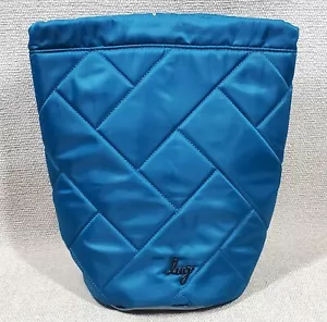Lug Tumbler Sacchetto Portaoggetti Turchese Isolato Pranzo/Sacchetto Cosmetico Coulisse - Foto 1 di 4