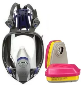 3M Ultimate FX Full Face Reusable Respirator FF-402, Medium with 2 cartridges - Picture 1 of 4
