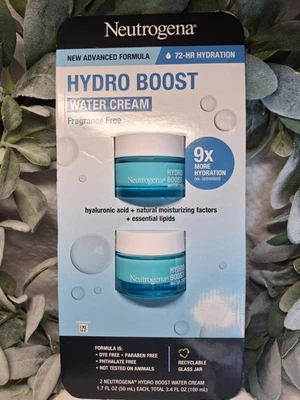New Neutrogena Hydro Boost Water Cream 9x More Hydration 1.7 fl oz (50ml) x 2 - Image 1 of 4