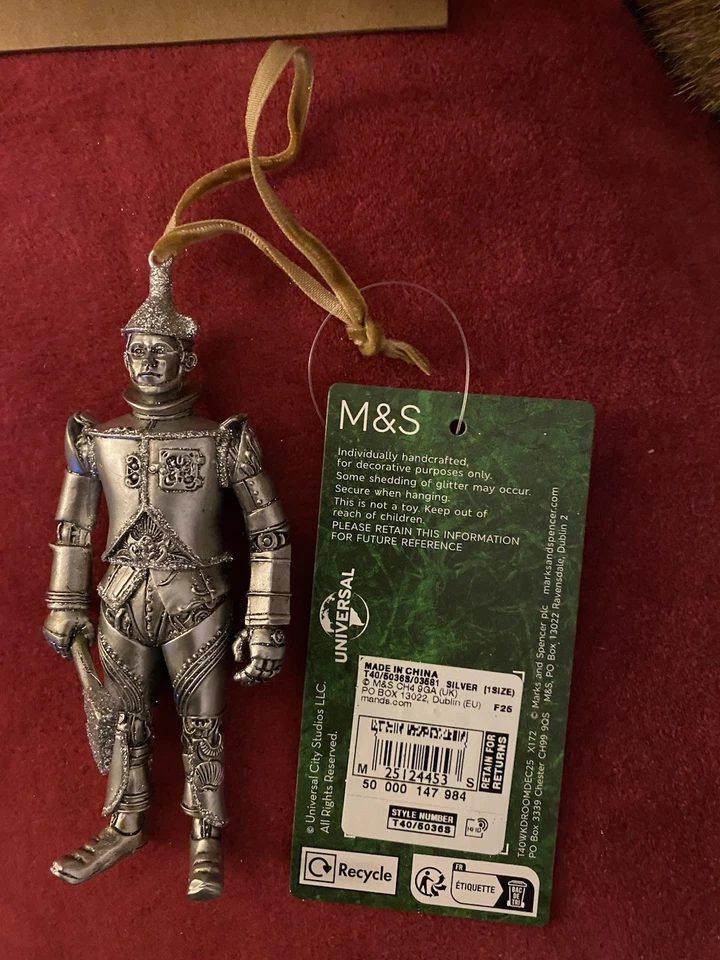 MARKS & SPENCER Marks and Spencers Wicked Tin Man Hanging Christmas Decoration