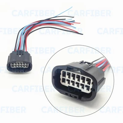 12-Way Front Headlamp Headlight Pigtail Connector Fits Chrysler 200 2014-2017 - Image 1 of 4