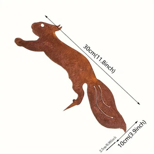 Unique Tree Decor Rusty Squirrel Branch Insert Metal for Garden,Patio,Outdoor Sp - Picture 1 of 8