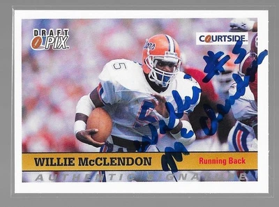 1992 Courtside Draft Pix Willie McClendon #37 Autograph Card Auto Florida Gators - Image 1 of 2