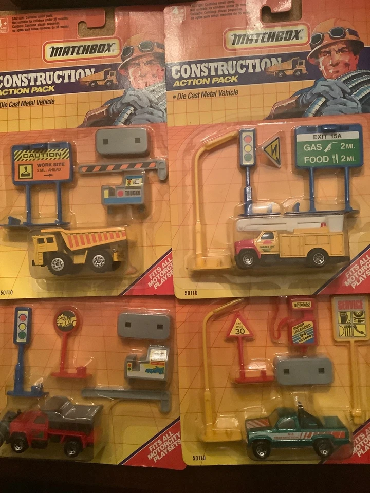 Matchbox 4  Action Packs Die Cast Vehicles Construction  Motorcity - Image 1 of 4