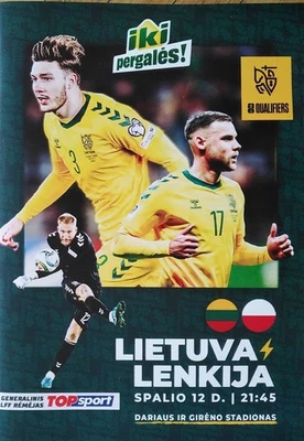 offizielles Programm 12.10.2025 Lithuania Litauen - Poland Polska Polen  - Bild 1 von 4