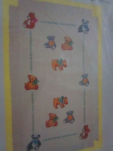 Osos de peluche contados punto de cruz bebé afgano kit #50464 (1989, algo especial - Imagen 1 de 5