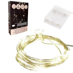 Lichterkette Engelshaar Timer Batterie Wasserfall-Effekt Innen 80 LED 10x80cm - Bild 1 von 8