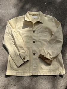 Alex Mill  Work Jacket Size  Medium Butter Yellow Chore Shirt Jacket Workwear - Picture 1 of 7