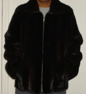 Men's Reversible Ranch Mink fur Jacket Size 40 FREE SHIPPING Excellent Condition - Picture 1 of 10