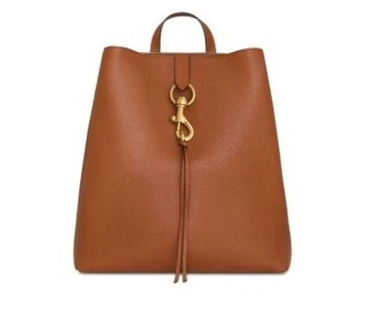 ¡NUEVO! Mochila Agotada Rebecca Minkoff Megan Cuero Marrón Carmello Foto 1 de 4