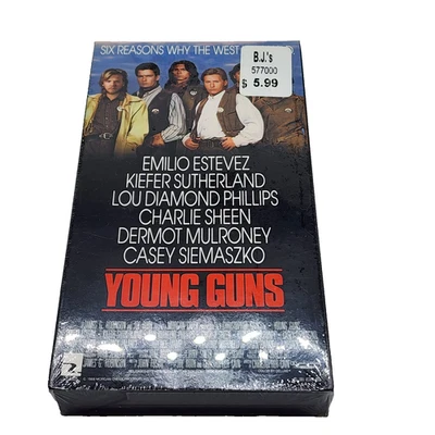 Young Guns VHS NEW 1988 Emilio Estevez Charlie Sheen Sealed Vestron Video 80s - Image 1 of 2