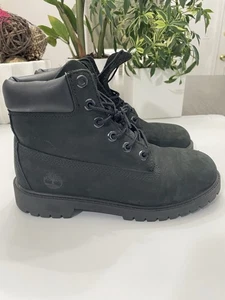 Timberland  Premium Boot Boys  Size 5.5 Black Nubuck Insulated Ankle - Picture 1 of 12