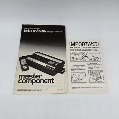 Vintage 1978 Intellivision Master Component Owner's Manual Instruction Book - Image 1 of 4
