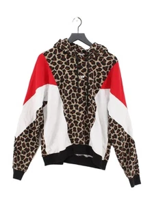 Msgm Women's Hoodie L Multi Animal Print 100% Cotton Pullover - Picture 1 of 8
