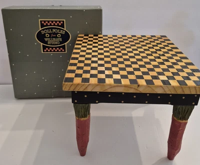NUEVO STOCK ANTIGUO Williraye 1997 Dollfolks mesa de tablero de ajedrez con patas de zanahoria WW4101 Foto 1 de 4